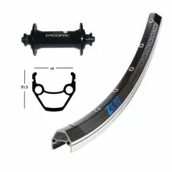 GMB Deore / Exal ZX 19 QR V-Brake Ruota Anteriore MTB 26