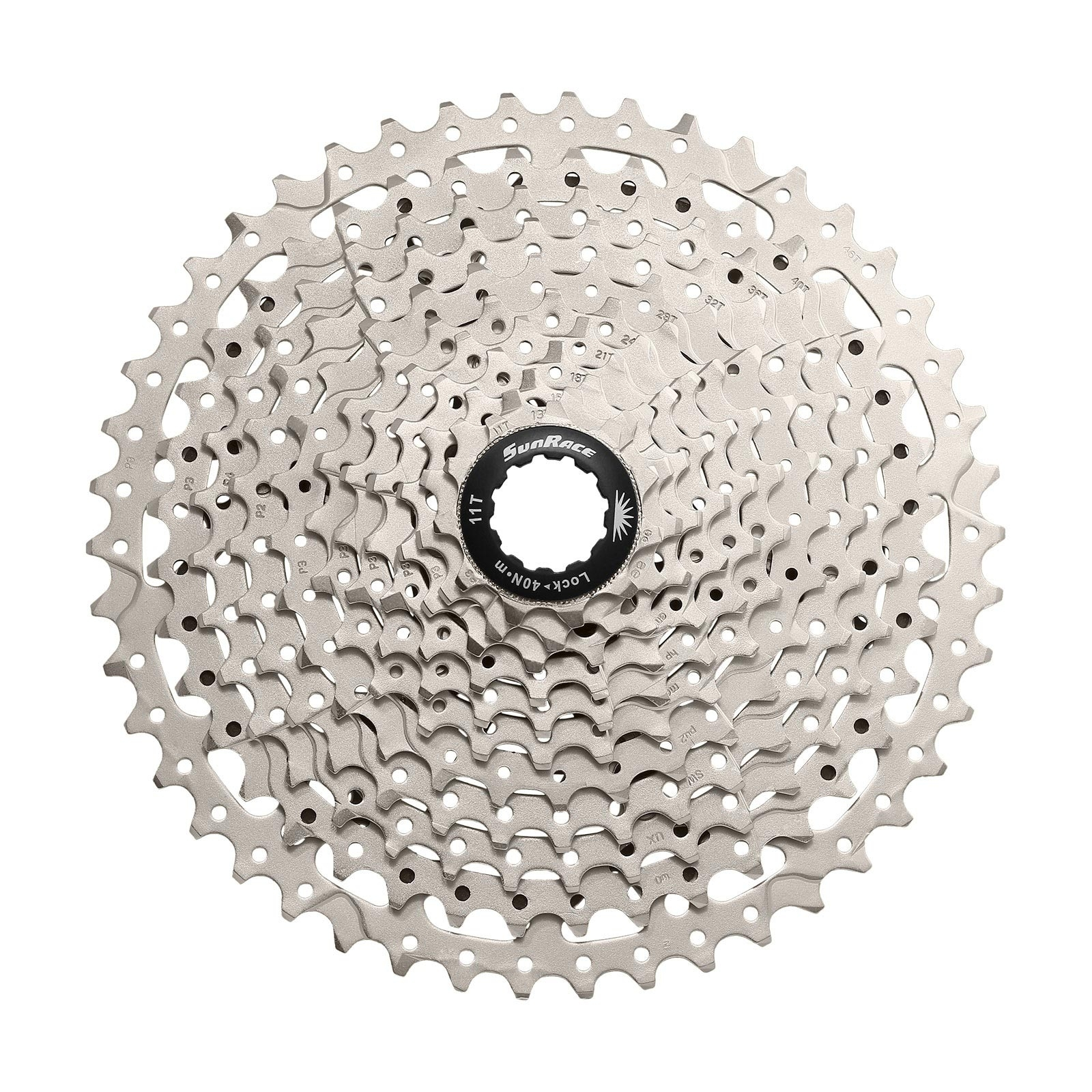 SunRace MS8 Silver Cassetta Pignoni 11v 11-40/42/46T 1 SunRace MS8 Silver Cassetta Pignoni 11v 11-40/42/46T